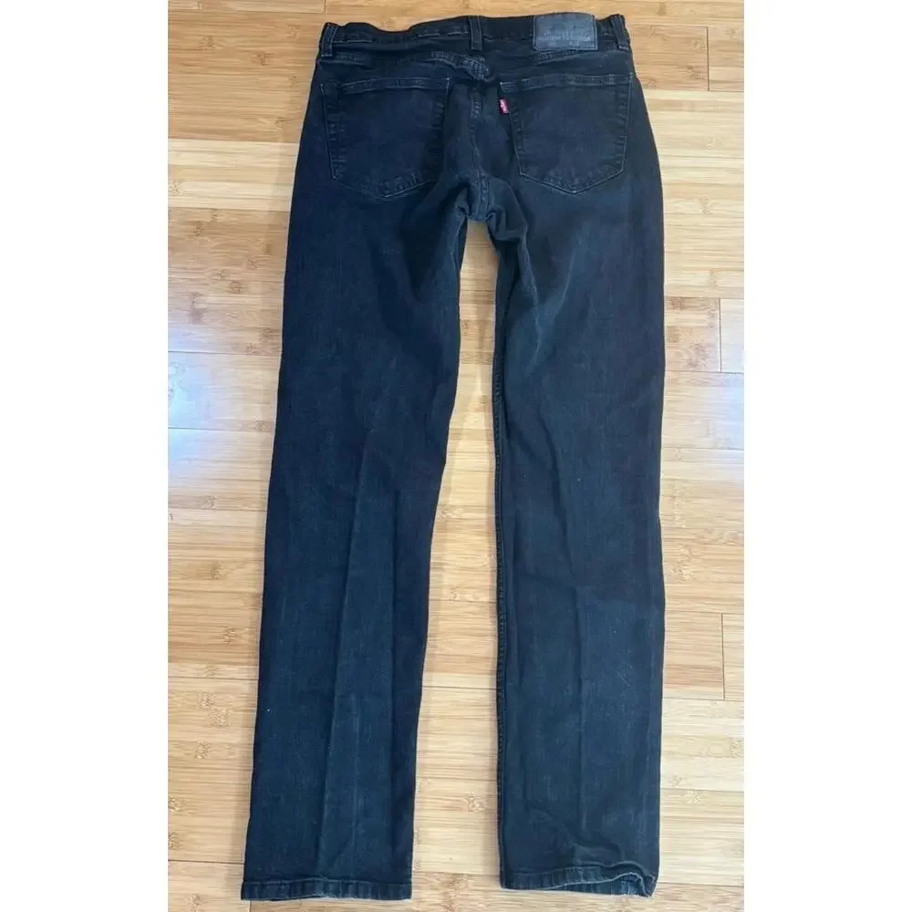 Levi’s 505 Men’s Black Jeans W32 L34 Straight Fit Waterless Denim